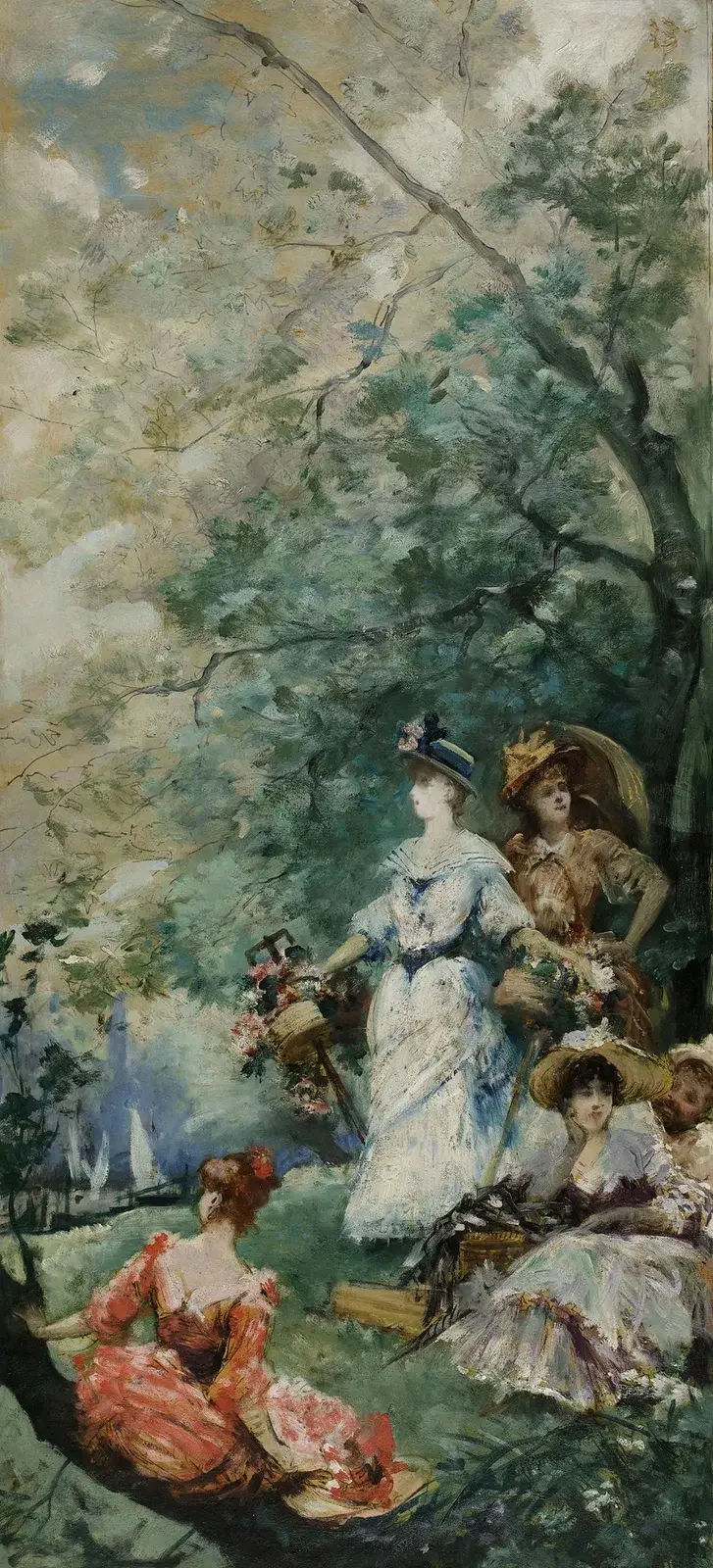 Lantlig fest utanför Paris, 1891 – nr 2 av Georges Jules Victor Clairin