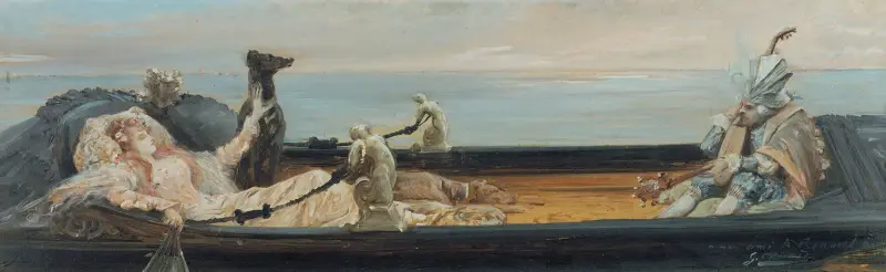 La gondole av Georges Jules Victor Clairin