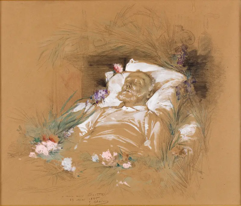 Victor Hugo på sin dödsbädd av Georges Jules Victor Clairin
