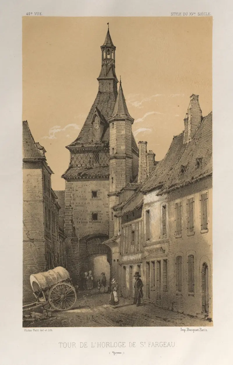 Uhrturm von Saint-Fargeau (Yonne) von Victor Petit