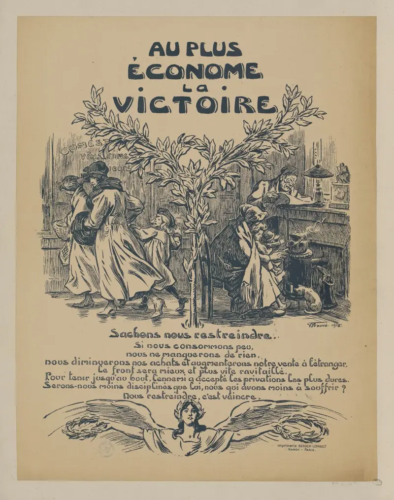Au plus économe la victoire av Victor Prouvé
