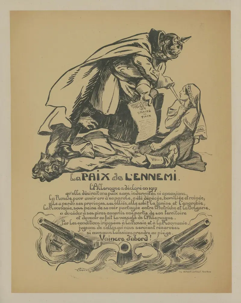 Fiendens fred. Tyskland förklarar 1917 av Victor Prouvé