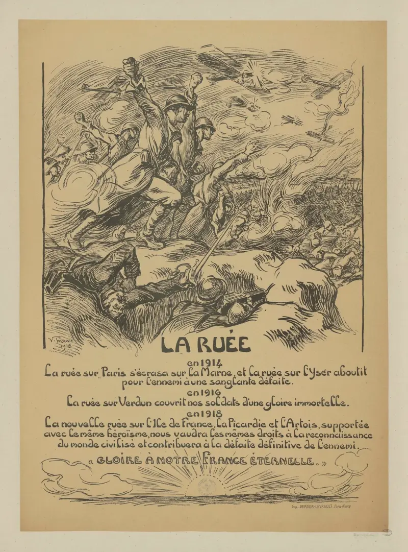 La ruée en 1914 av Victor Prouvé