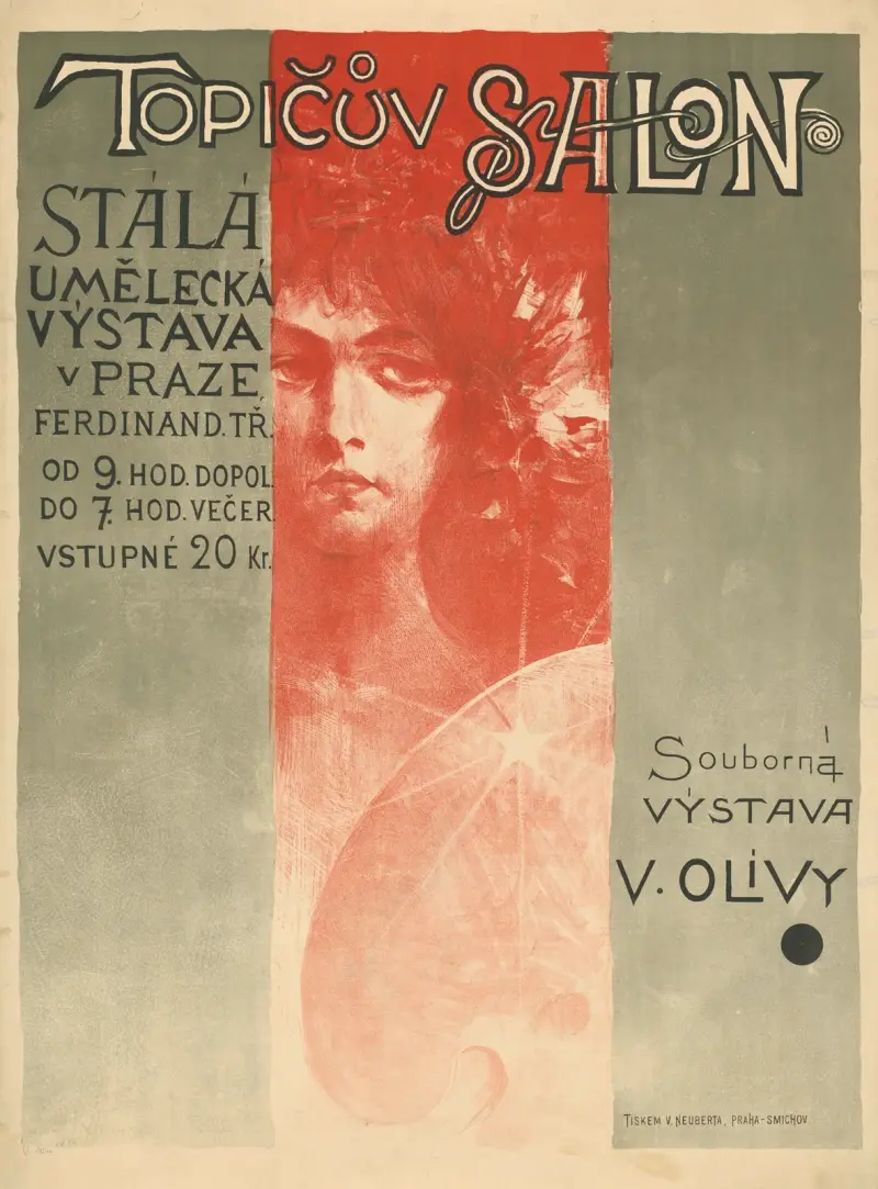 Topičův salong. Utställning av V. Oliva av Viktor Olíva