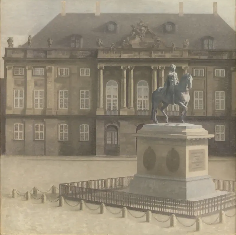 Amalienborg Square, Copenhagen av Vilhelm Hammershøi