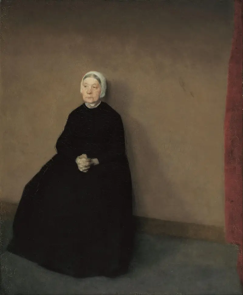 An old woman av Vilhelm Hammershøi