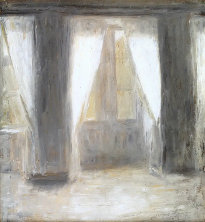 Vardagsrummet på Frederiksberg Allé av Vilhelm Hammershøi