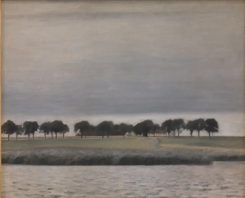 Vorstudie zu 'Sonnenregen. Gentofte Sø' von Vilhelm Hammershøi