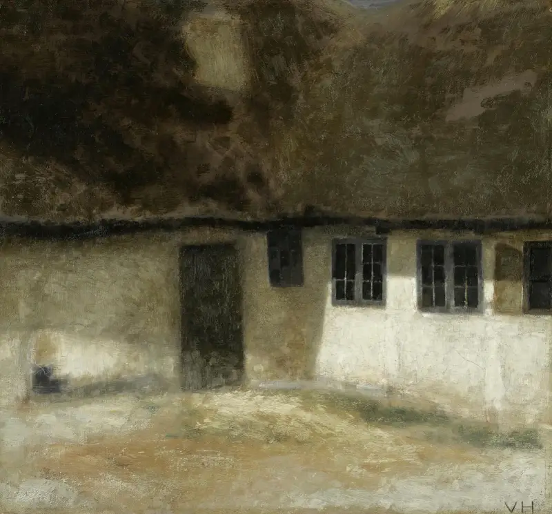 Ett hörn av en bondgård av Vilhelm Hammershøi