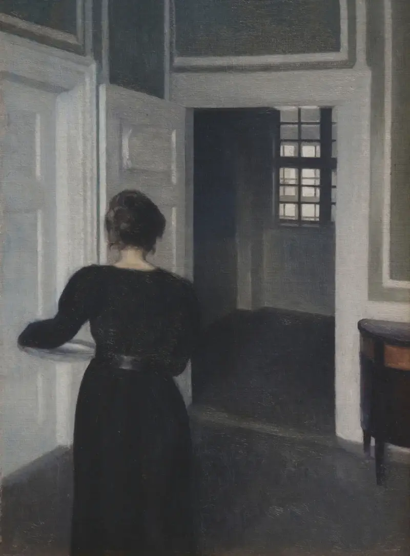 Ida In An Interior av Vilhelm Hammershøi