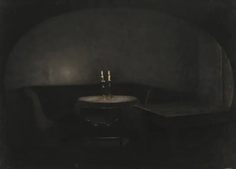 Interieur. Künstliches Licht von Vilhelm Hammershøi