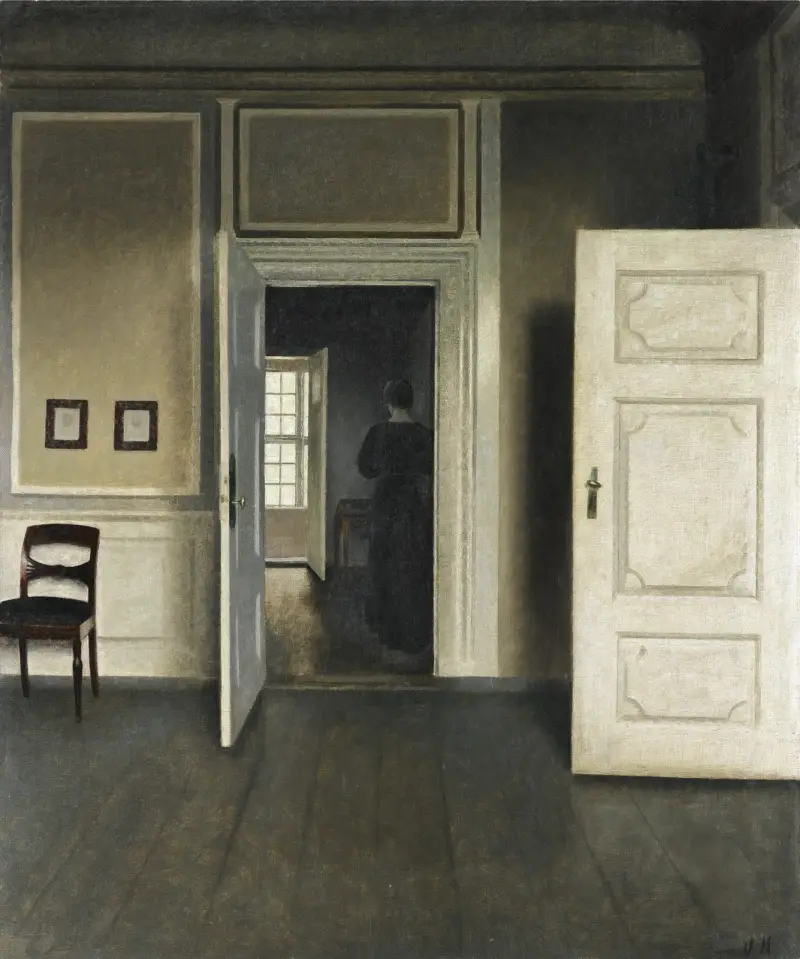 Interior. Strandgade 30, 1901 av Vilhelm Hammershøi