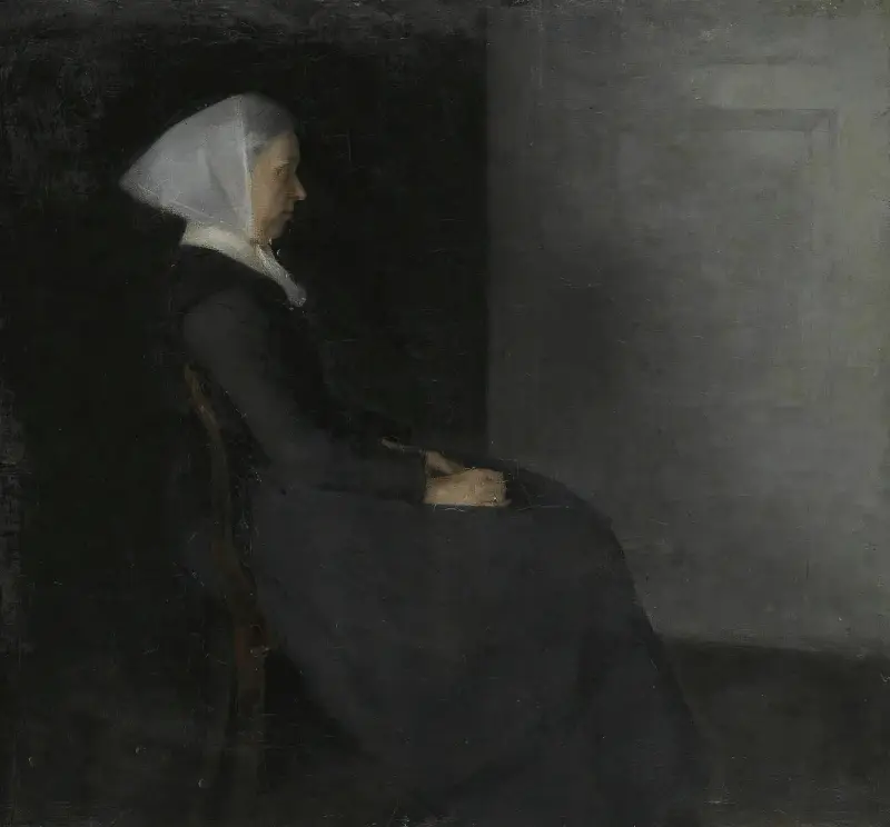 Die Mutter des Künstlers, Frederikke Hammershøi von Vilhelm Hammershøi