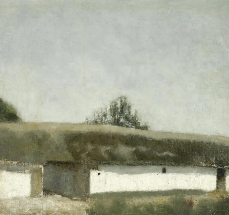 Landskab Med Bondegård (Landscape With Farm) av Vilhelm Hammershøi