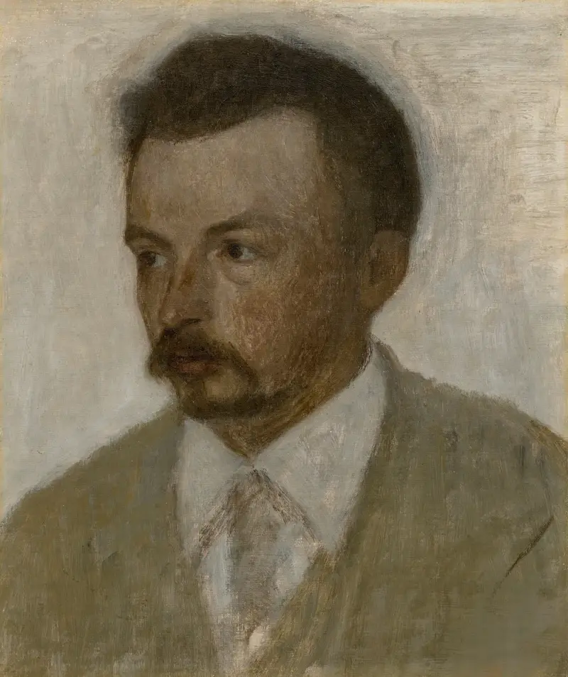 Selv-portræt (Self-portrait) av Vilhelm Hammershøi