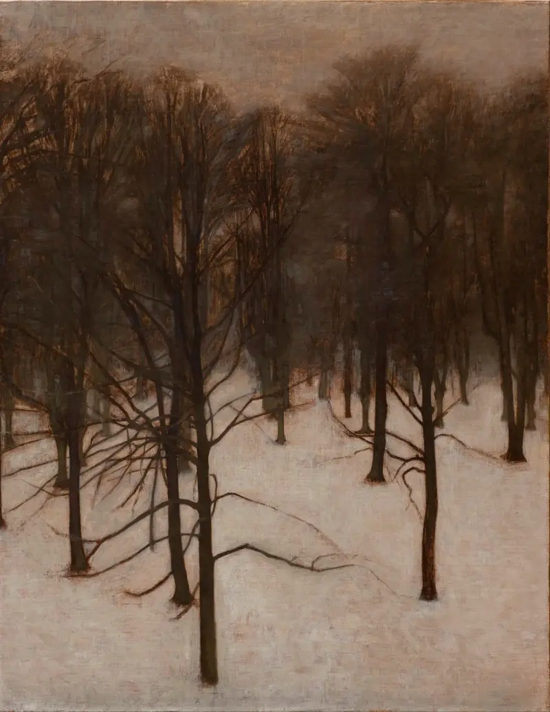 Søndermarken Park in winter av Vilhelm Hammershøi