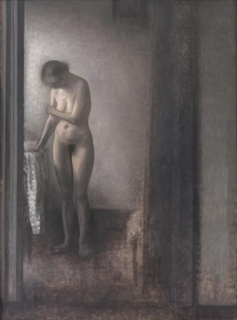 Stehende weibliche nackte Figur von Vilhelm Hammershøi