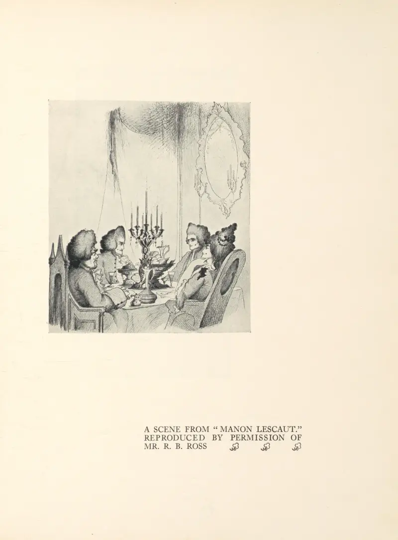 A Scene From ‘Manon Lescaut’ – nr 2 av Aubrey Vincent Beardsley