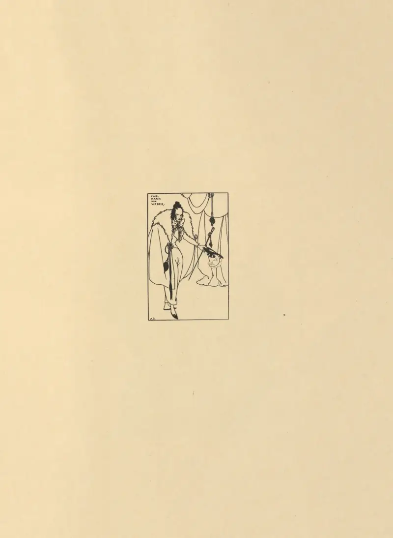 Carl Maria von Weber. Aus „The Savoy“ Nr. 8 von Aubrey Vincent Beardsley