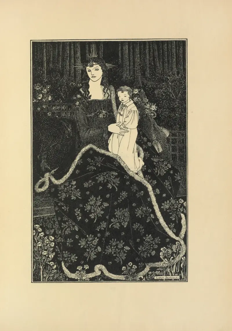 Julkort utgivet med nr 1 av 'The Savoy' av Aubrey Vincent Beardsley