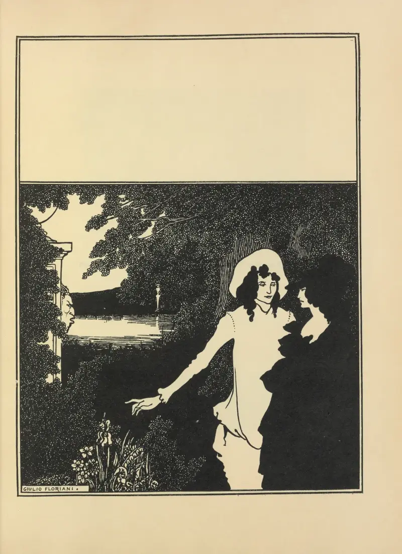 Umschlaggestaltung für Nr. 5 von „The Savoy“ von Aubrey Vincent Beardsley