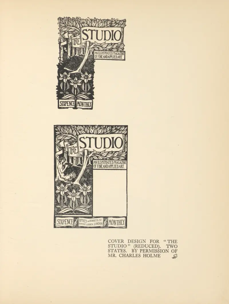 Titelgestaltung für ‚The Studio‘ von Aubrey Vincent Beardsley