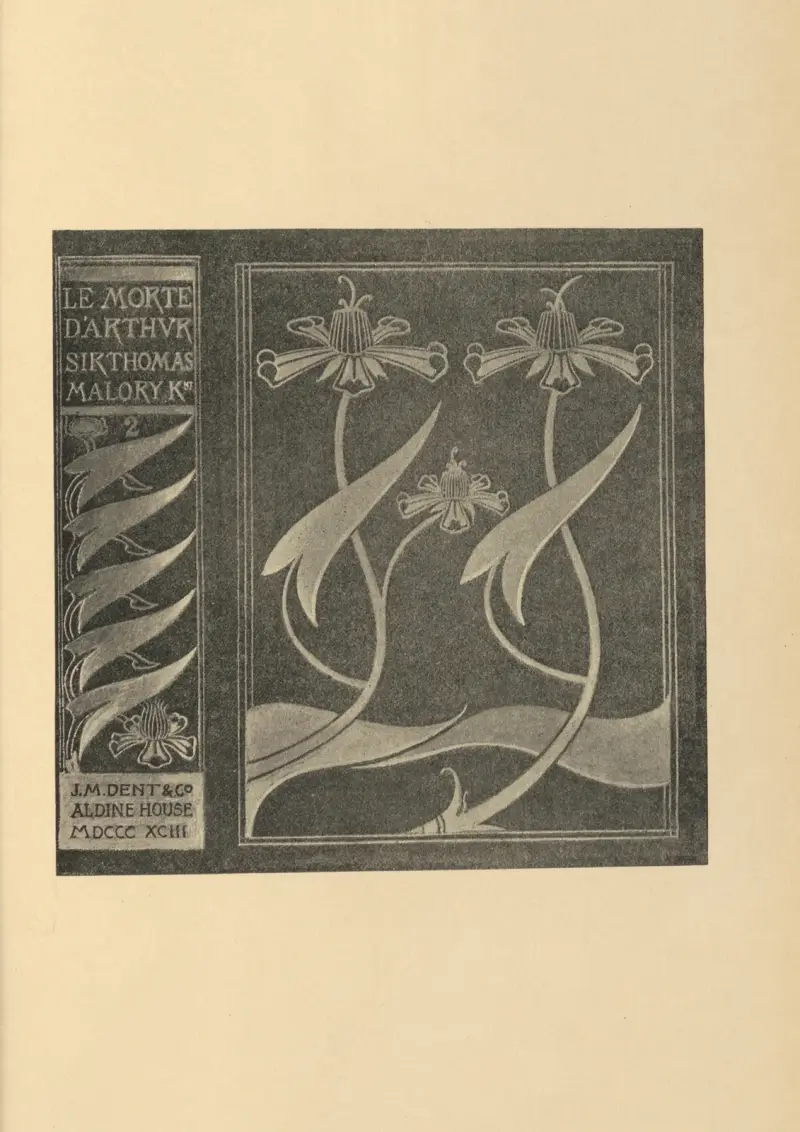 Umschlaggestaltung. Aus „Le Morte d’Arthur“ – Nr. 2 von Aubrey Vincent Beardsley