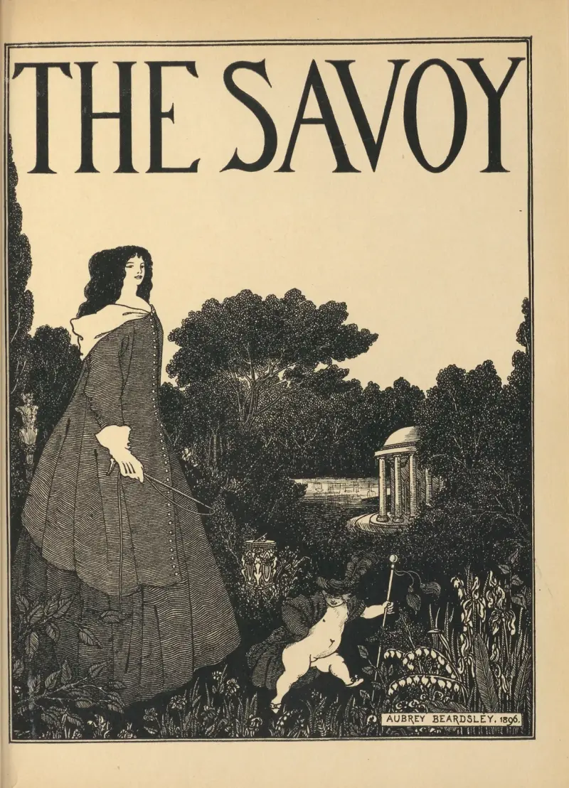 Omslagsdesign. Ur 'The Savoy' nr 1 av Aubrey Vincent Beardsley