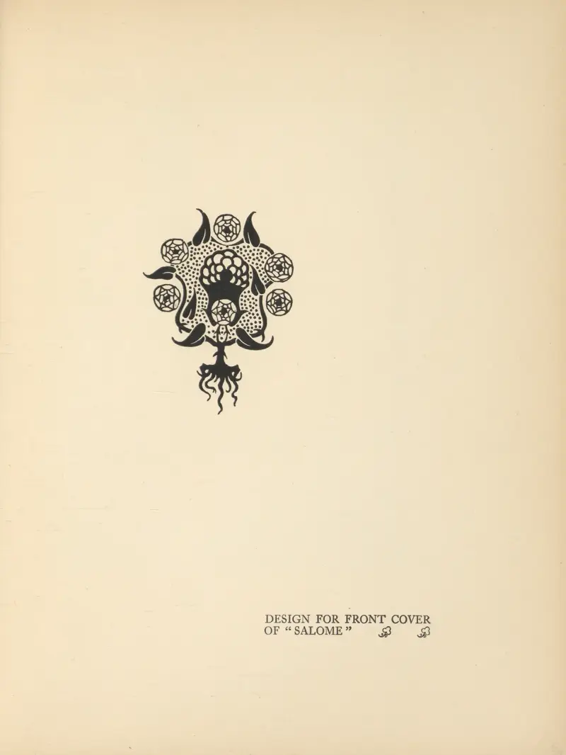 Design för framsidan av 'Salome' av Aubrey Vincent Beardsley