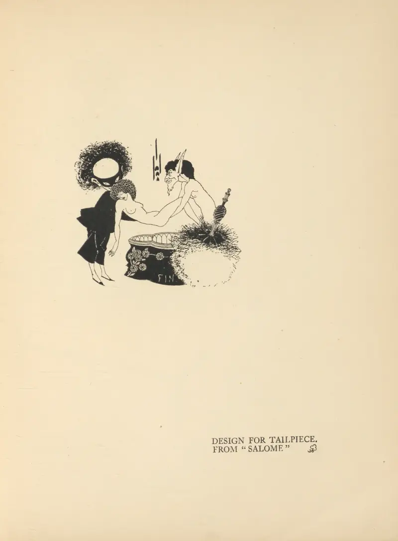 Návrh na závěrečnou ozdobu. Ze „Salome“, Aubrey Vincent Beardsley