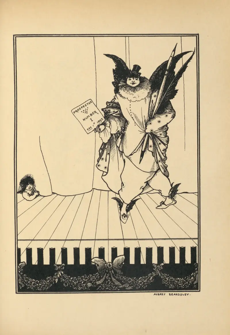 Design för prospektet till 'The Savoy' av Aubrey Vincent Beardsley