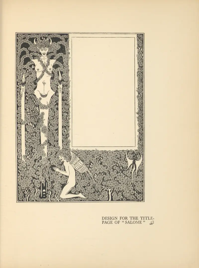 Förslag till titelsida för 'Salome' av Aubrey Vincent Beardsley
