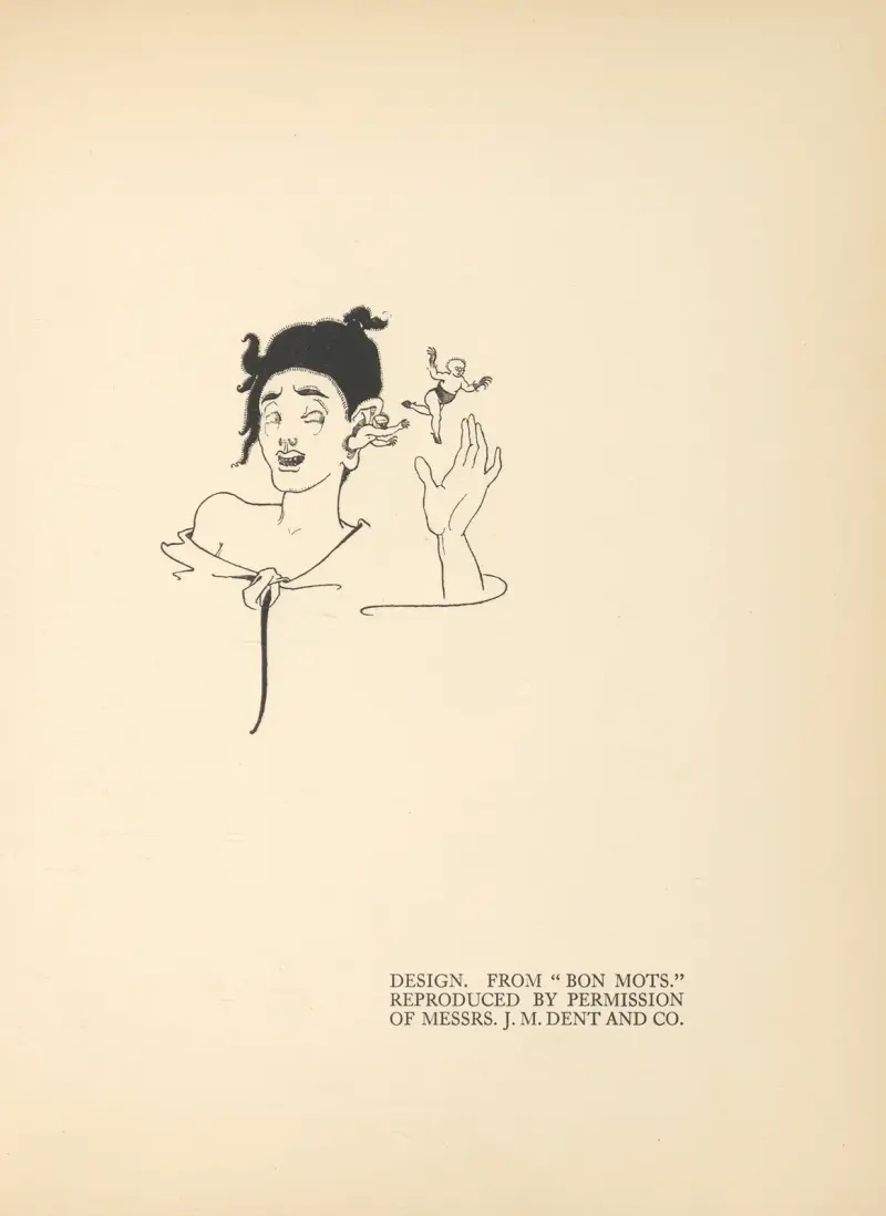 Entwurf. Aus „Bon Mots“ – Nr. 3 von Aubrey Vincent Beardsley