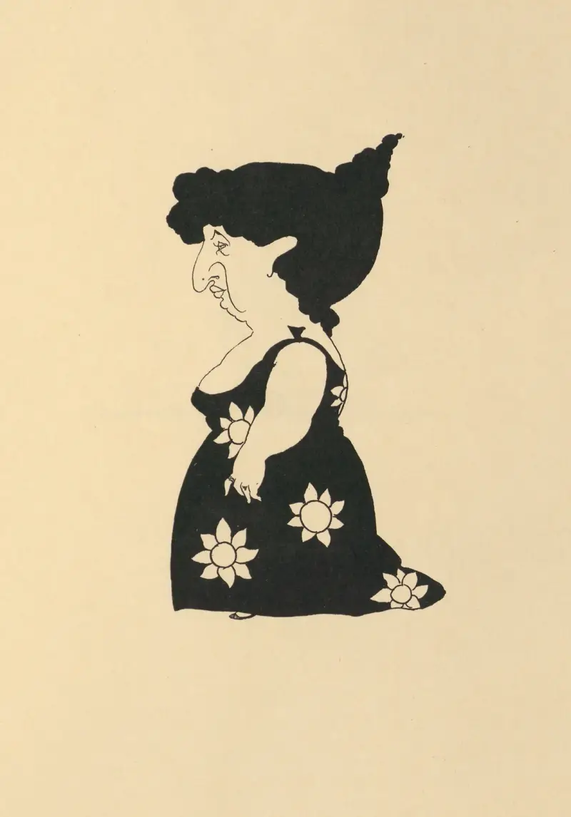 Entwurf. Aus „Bon Mots“ – Nr. 4 von Aubrey Vincent Beardsley