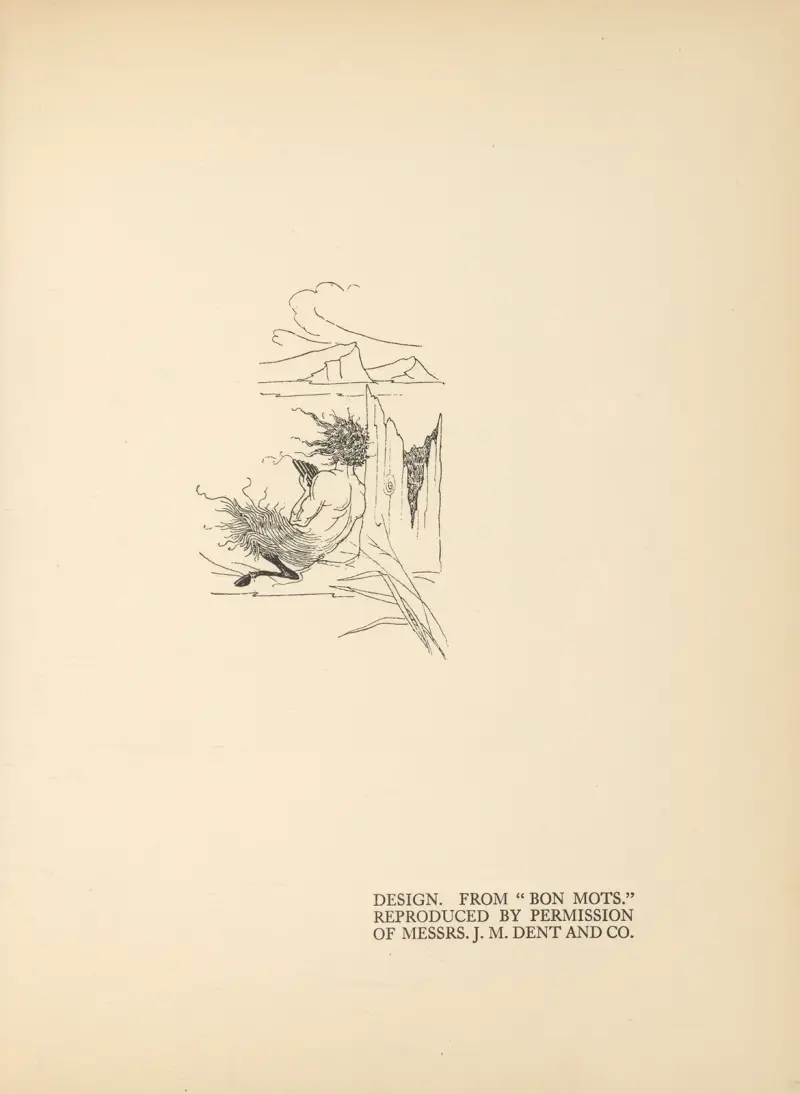 Design. Aus „Bon Mots“ – Nr. 1 von Aubrey Vincent Beardsley