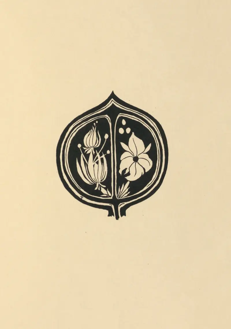 Design från omslaget till Aubrey Beardsleys exemplar av 'Tristan und Isolde' – nr 2 av Aubrey Vincent Beardsley