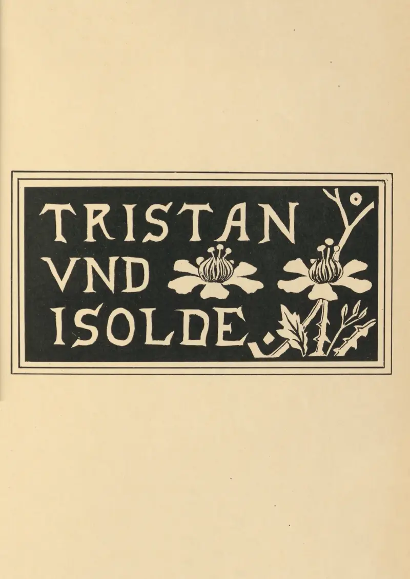 Entwurf für den Umschlag von Aubrey Beardsleys Exemplar von ‚Tristan und Isolde‘ – Nr. 1 von Aubrey Vincent Beardsley