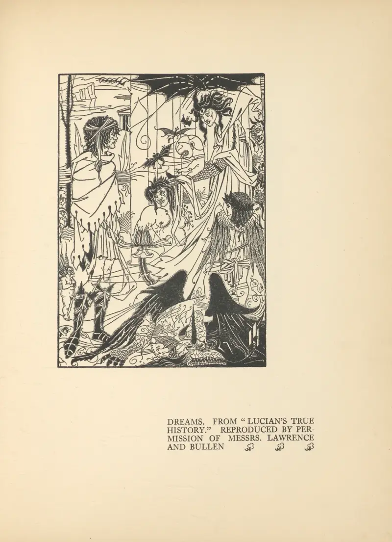 Drömmar. Ur 'Lukianos' sanna historia' av Aubrey Vincent Beardsley