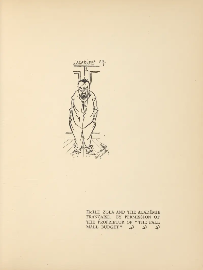 Émile Zola und die Académie Française von Aubrey Vincent Beardsley
