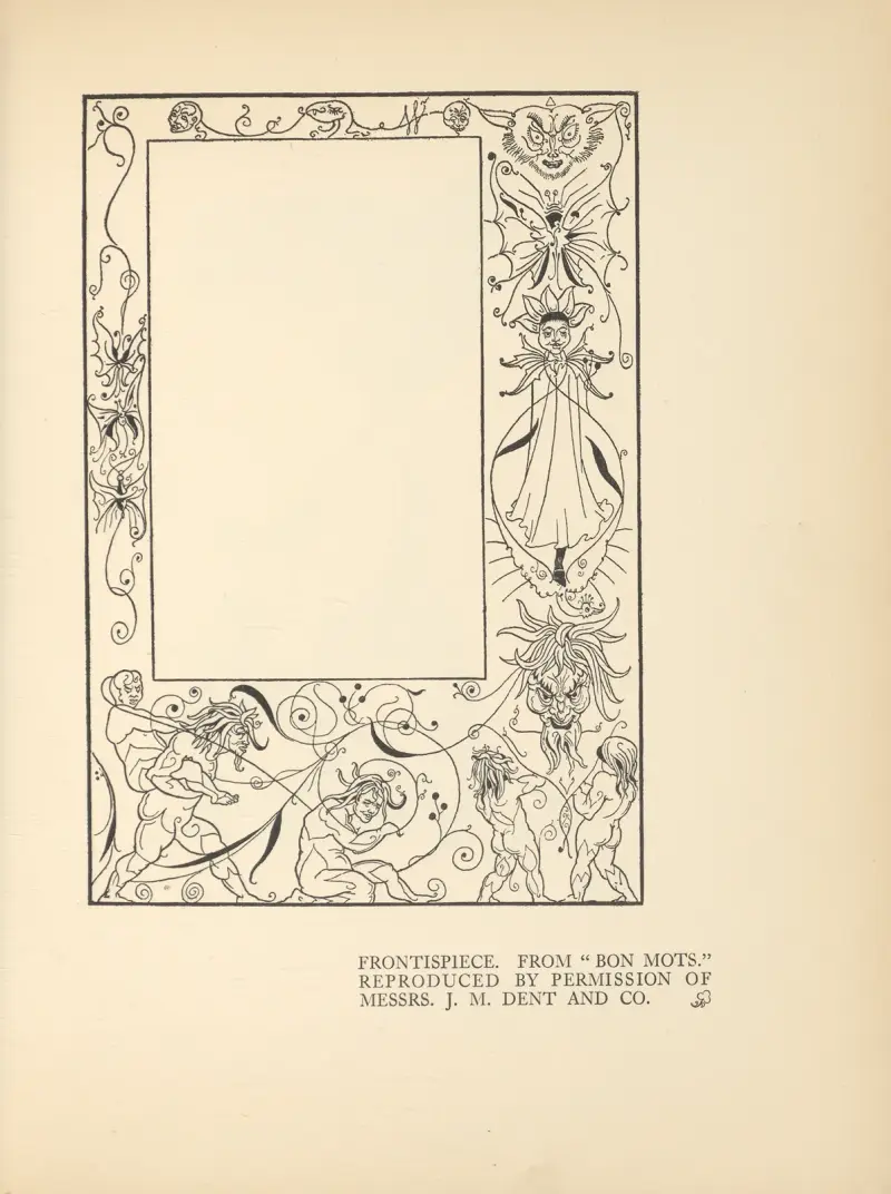 Frontispiece. From ‘Bon Mots’ av Aubrey Vincent Beardsley