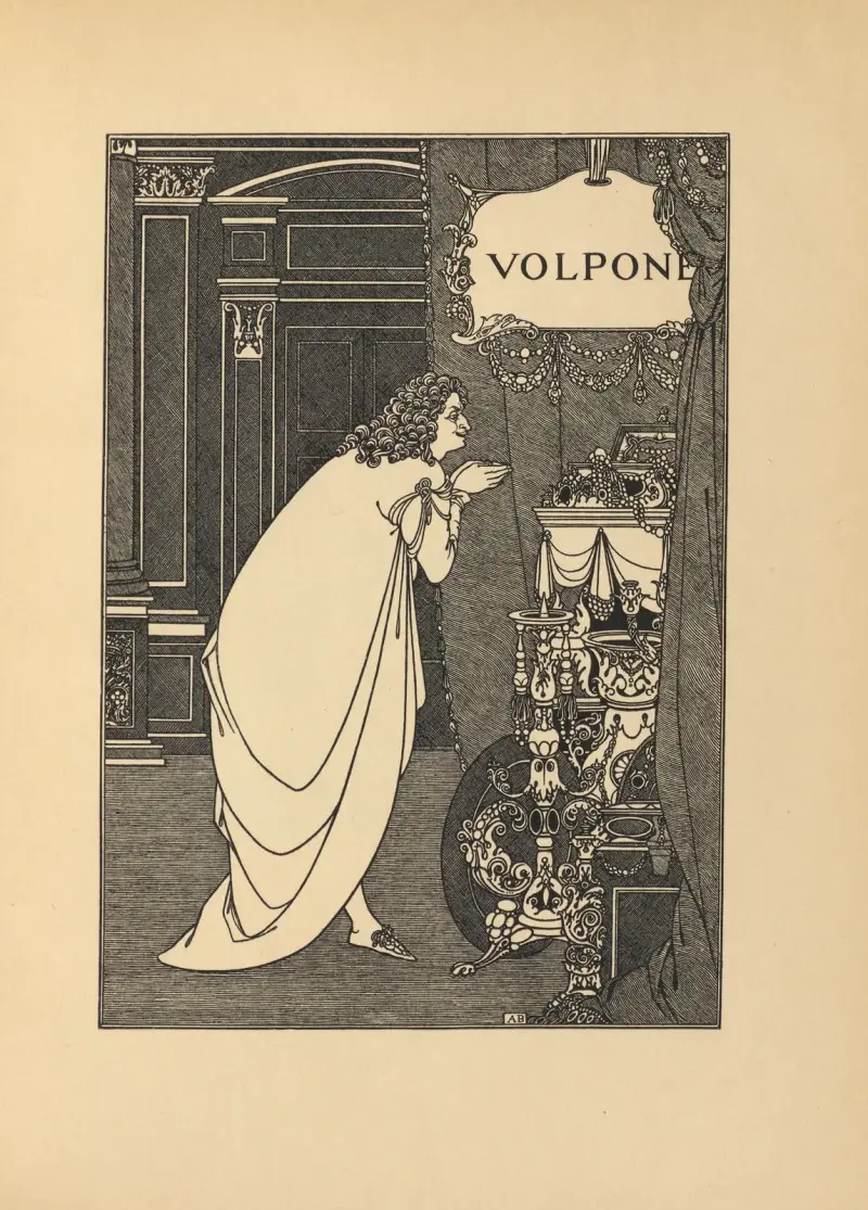 Frontispis. Z „Volpone” Bena Jonsona, Aubrey Vincent Beardsley
