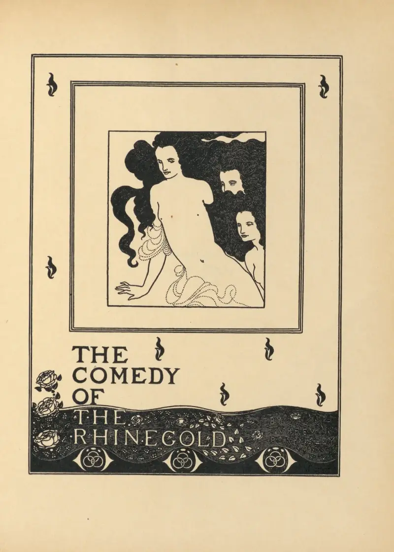 Frontispiz zu der Komödie 'Das Rheingold' von Aubrey Vincent Beardsley