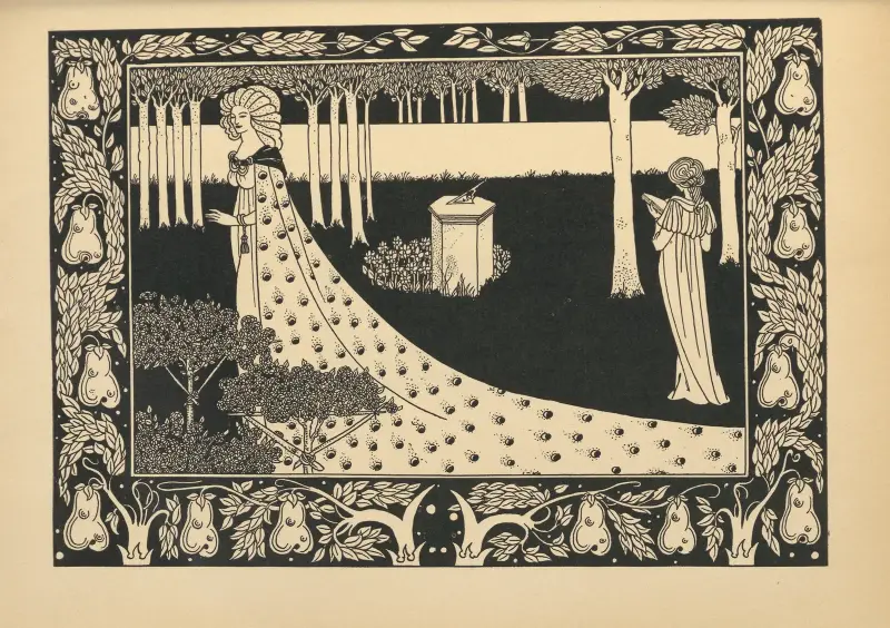 La Beale Isoud på Joyous Gard. Ur 'Le Morte d'Arthur' av Aubrey Vincent Beardsley