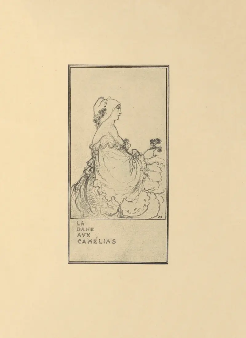 La Dame Aux Camelias av Aubrey Vincent Beardsley