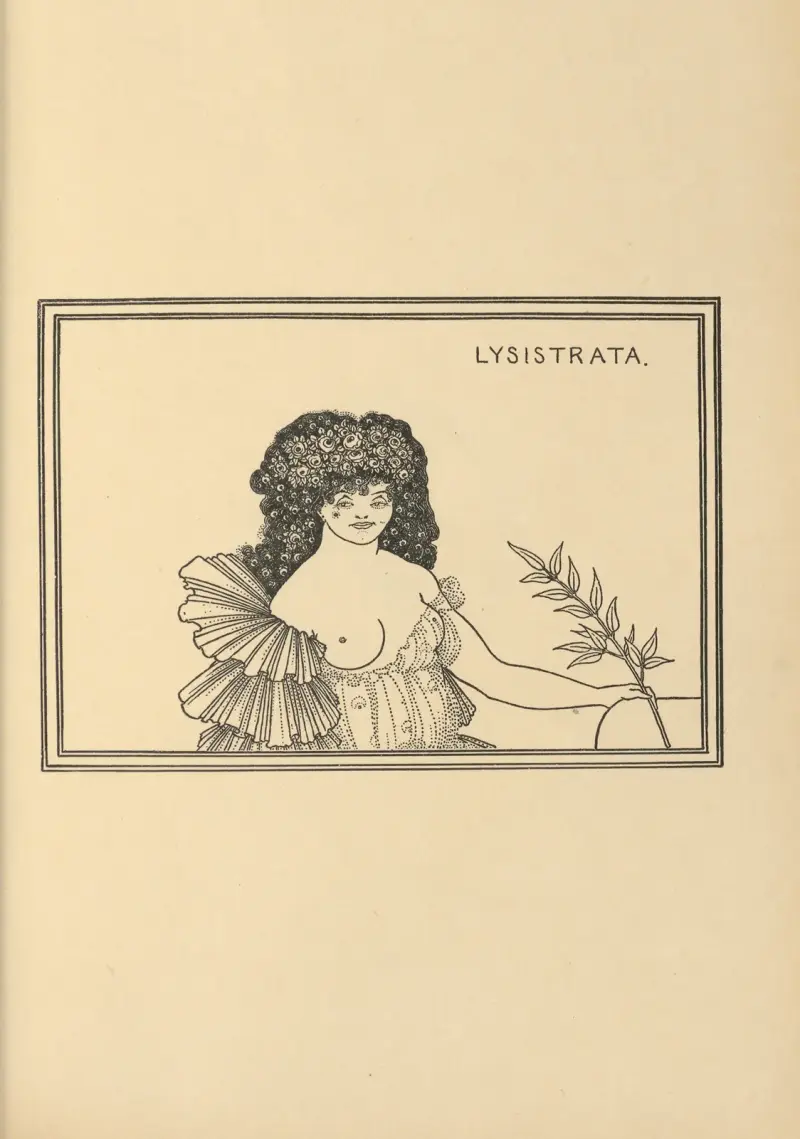 Lysistrata. Ur ”Lysistrata” av Aristofanes av Aubrey Vincent Beardsley