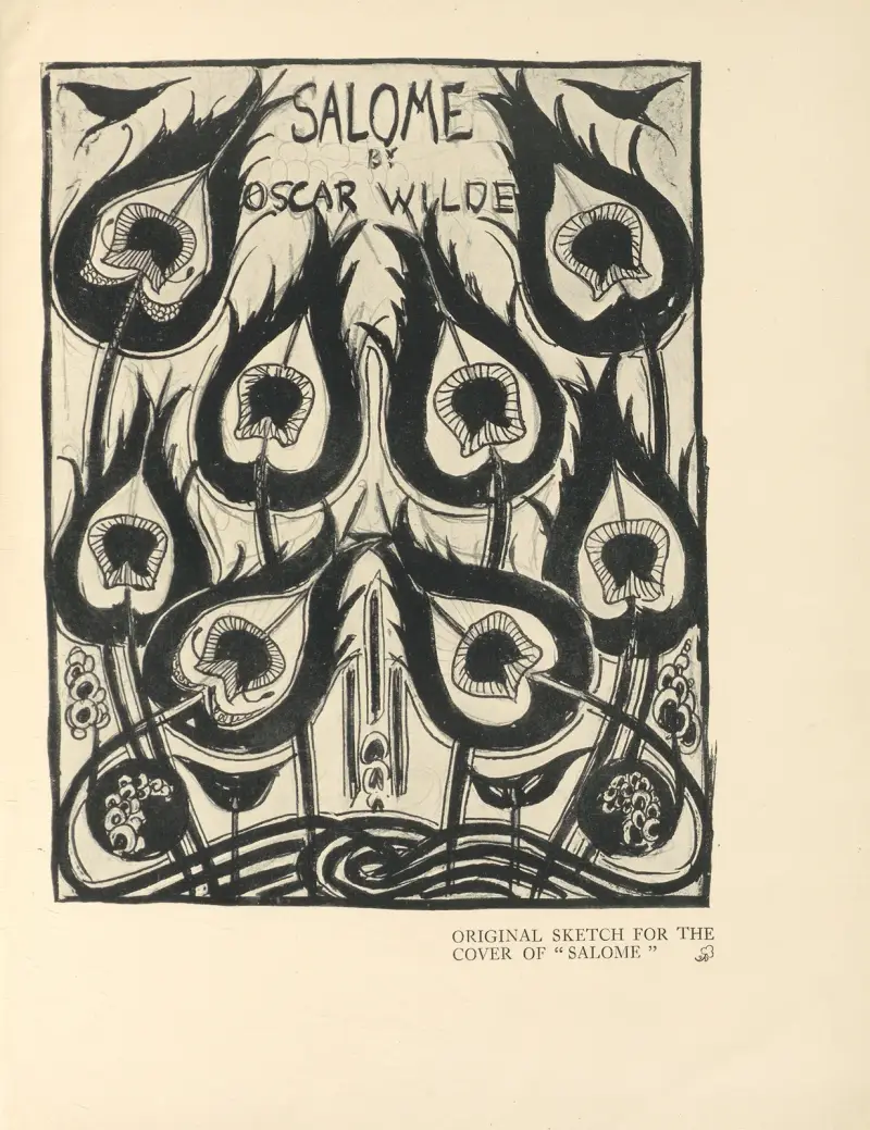 Originalskiss till omslaget till ”Salome” av Aubrey Vincent Beardsley