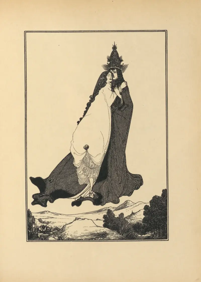 Die heilige Rosa von Lima. Aus 'The Savoy' Nr. 2 von Aubrey Vincent Beardsley