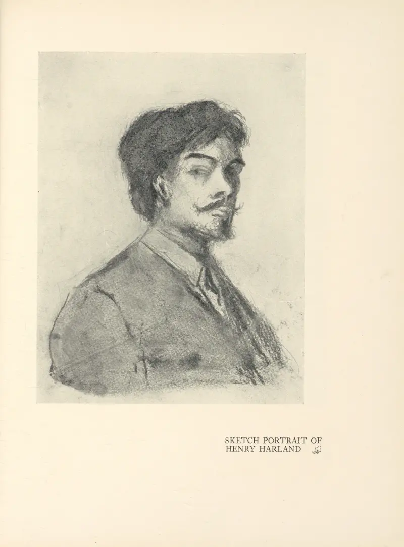 Porträtskizze von Henry Harland von Aubrey Vincent Beardsley
