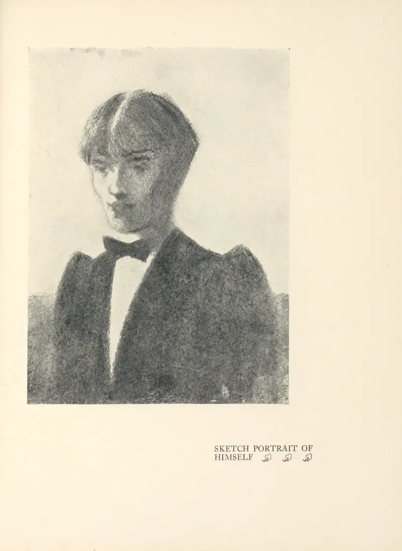 Självporträtt, skiss av Aubrey Vincent Beardsley