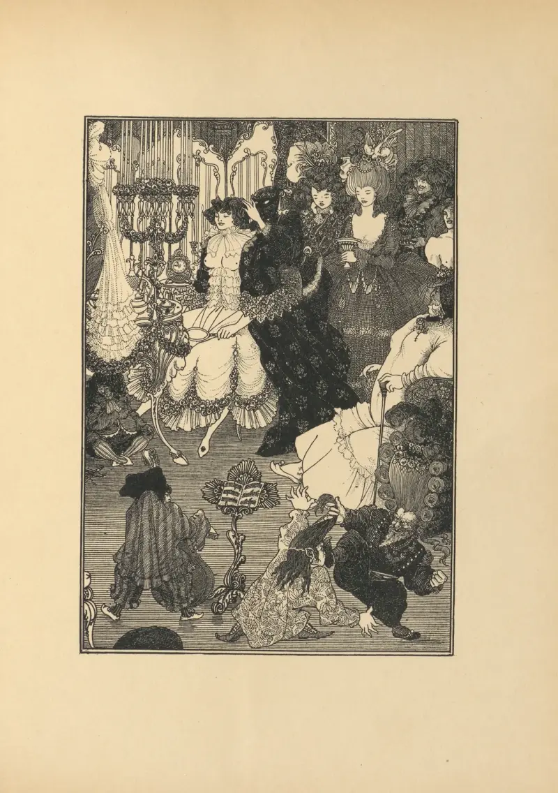 Kammningen. Ur 'The Savoy' nr 3 av Aubrey Vincent Beardsley